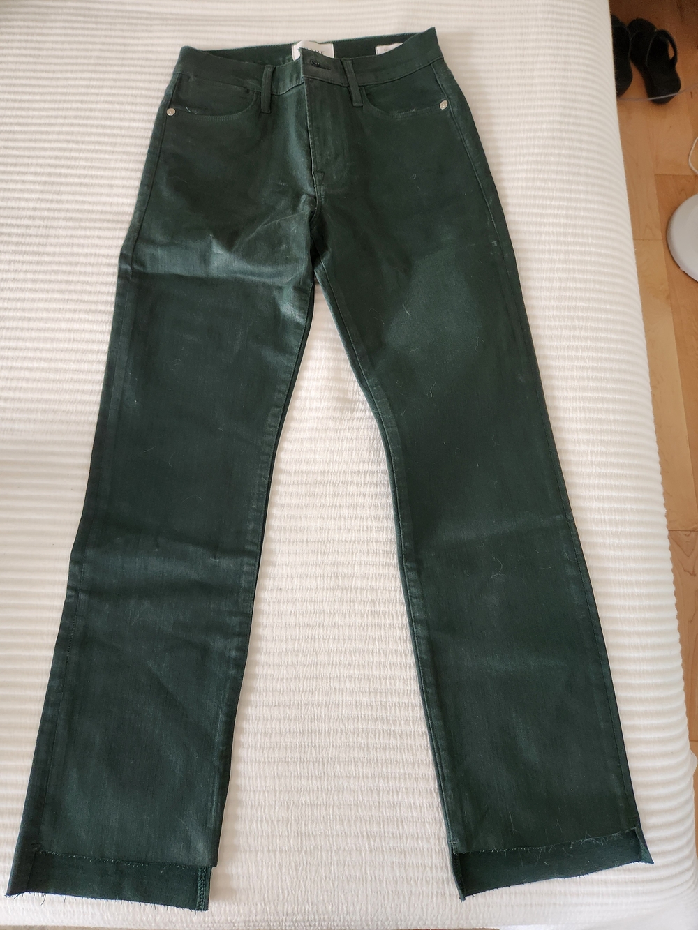 Frame Women's Dark Green Straight Leg Jeans